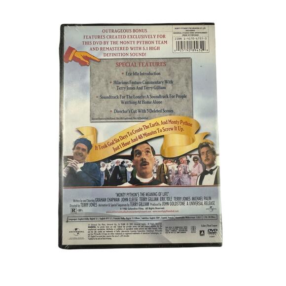 Monty Python's the Meaning of Life DVD 1983 Classic New Sealed - Picture 2 of 3